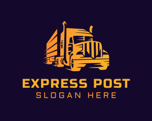 Courier Truck Express logo design