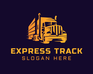 Courier Truck Express logo design