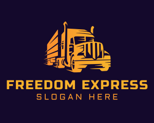 Courier Truck Express logo design