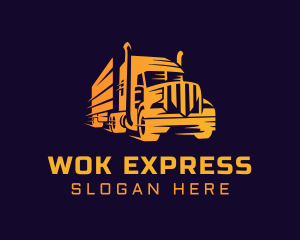 Courier Truck Express logo design