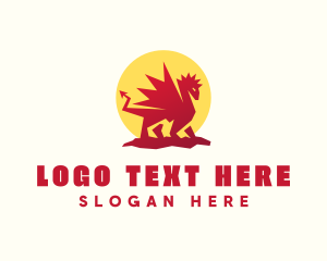 Red Oriental Dragon logo