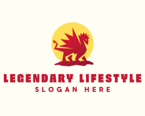 Red Oriental Dragon logo