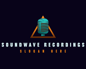 Audio Record Microphone logo design