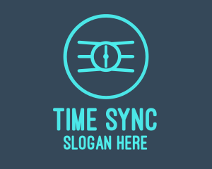 Blue Wristwatch Time logo