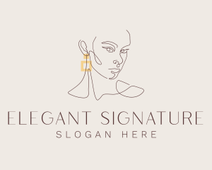 Elegant Beauty Earring logo design