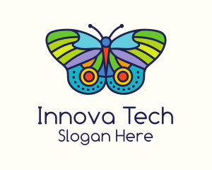 Colorful Moth Insect Logo