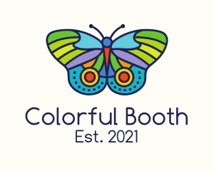 Colorful Moth Insect logo design