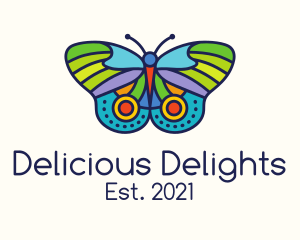 Colorful Moth Insect logo