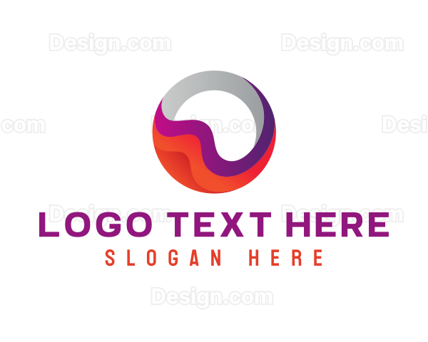 Colorful Sphere Letter O Logo