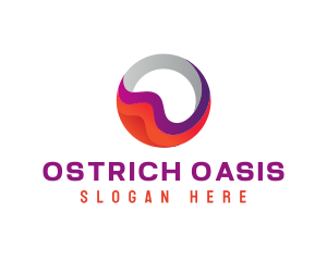 Colorful Sphere Letter O logo design