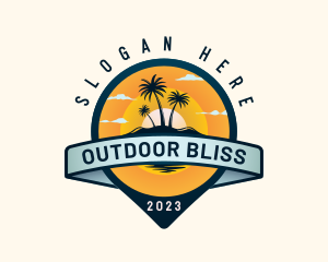 Tropical Island Vacation logo design