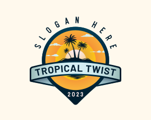 Tropical Island Vacation logo design