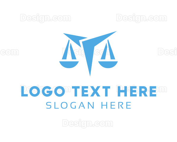 Futuristic Blue Scale Logo