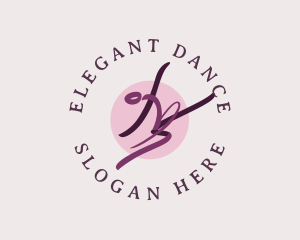 Ballet  Ribbon Dancer logo design