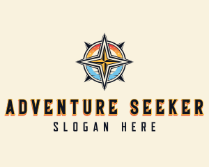 Adventure Traveler Compass logo design