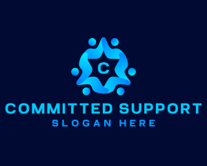 People Community Support logo design