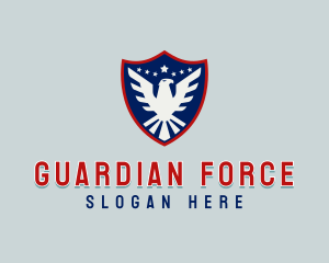 America Eagle Shield logo design