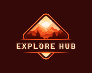 Explore Mountain Outdoors logo design