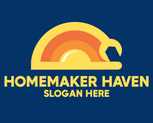 Sun Solar Mechanic Wrench logo design