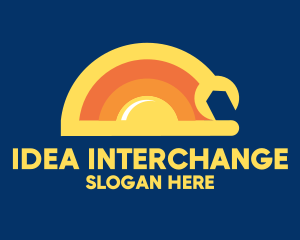 Sun Solar Mechanic Wrench logo design