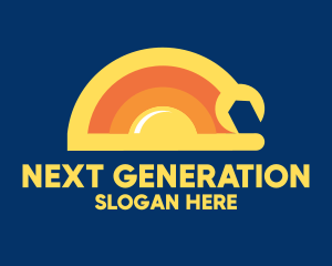 Sun Solar Mechanic Wrench logo design