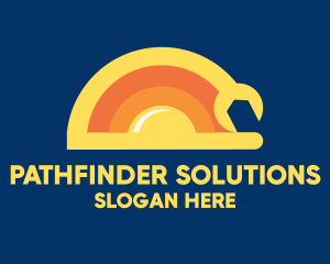 Sun Solar Mechanic Wrench logo design