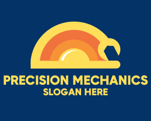 Sun Solar Mechanic Wrench logo design