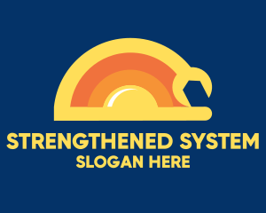 Sun Solar Mechanic Wrench logo design