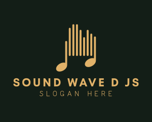 Soundwave Musical Notes logo design