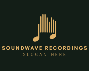 Soundwave Musical Notes logo design