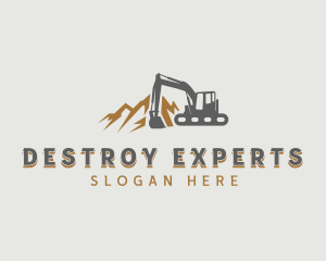 Builder Quarry Excavator logo design