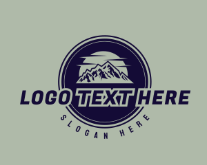 Mountain Hiking Emblem logo