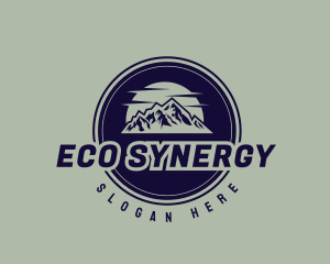 Mountain Hiking Emblem logo