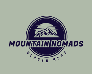 Mountain Hiking Emblem logo design