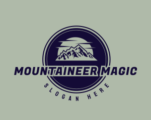 Mountain Hiking Emblem logo design