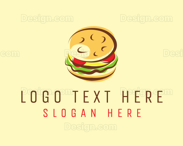 Hamburger Burger Food Logo