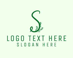 Natural Elegant Letter S logo