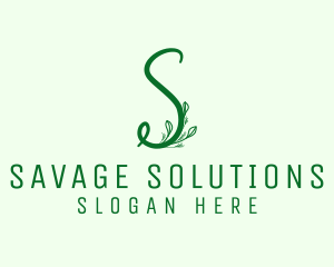 Natural Elegant Letter S logo design