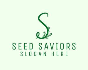 Natural Elegant Letter S logo design