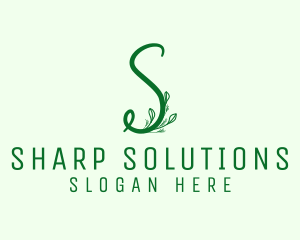 Natural Elegant Letter S logo design