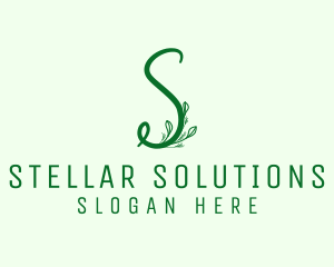 Natural Elegant Letter S logo design