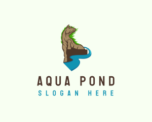 Pond Horse Animal logo design