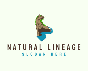 Pond Horse Animal logo