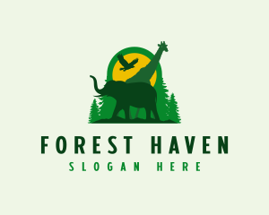 Forest Animal Jungle logo design