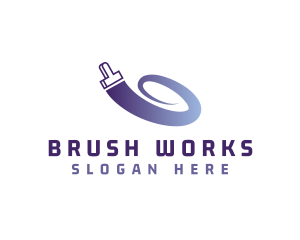 Paint Brush Swirl logo