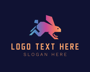 Geometric Gradient Rabbit logo