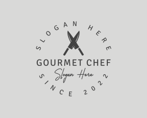 Gray Chef Kitchen Knife logo