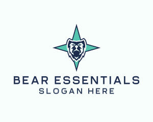 Grizzly Bear Star logo design