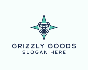 Grizzly Bear Star logo design