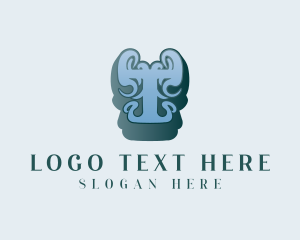 Fashion Ornate Letter T logo